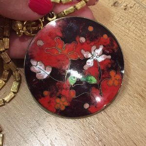 Vintage cloisonné pendant